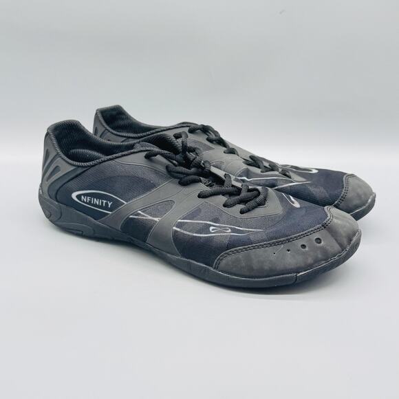 Nfinity Shoes Womens 13 Black Vengeance Cheerleading Athletic Low Top Sneakers - Picture 2 of 13